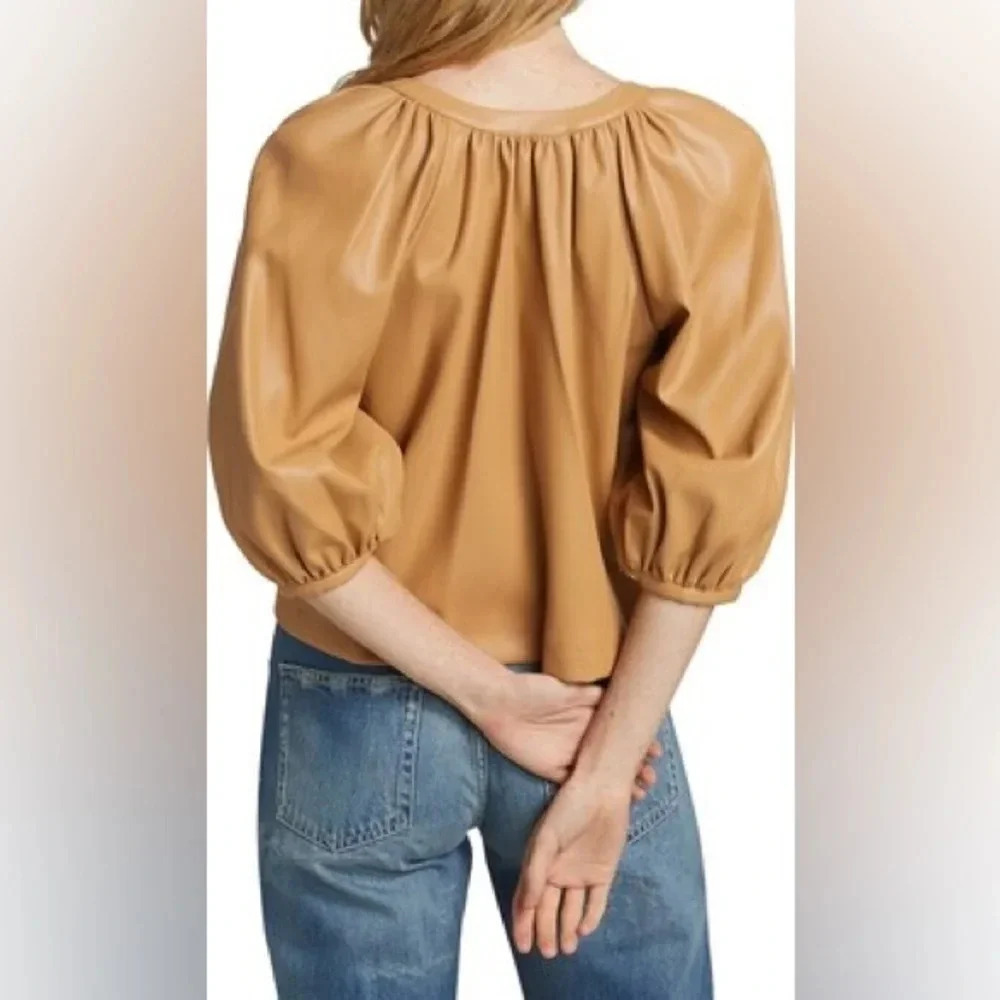 Staud Vegan Leather Large Top Camel - Picture 4 of 11